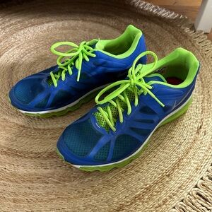 Nike Airmax Blue and Green Sneakers Mens Size 11.5